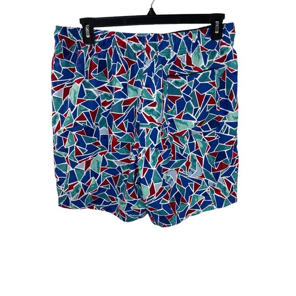 Nautica Men’s Large Board Shorts Abstract Mosaic Print Swim Trunks - Picture 2 of 8